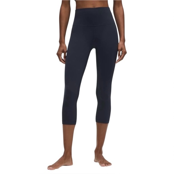 Lululemon Align High Rise Crop Leggings Navy Blue Size 4 Running Yoga Pants - Picture 1 of 10